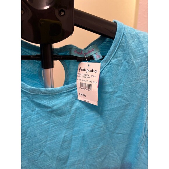 Fresh Produce Blue Colorblock Long Tank Top/Tunic with Keyhole - NWT! Size Large - Picture 3 of 9